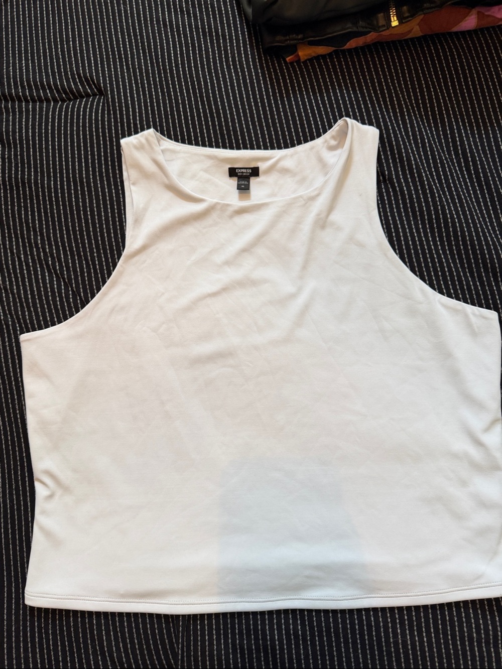 Express White Women's Cropped Tank Top